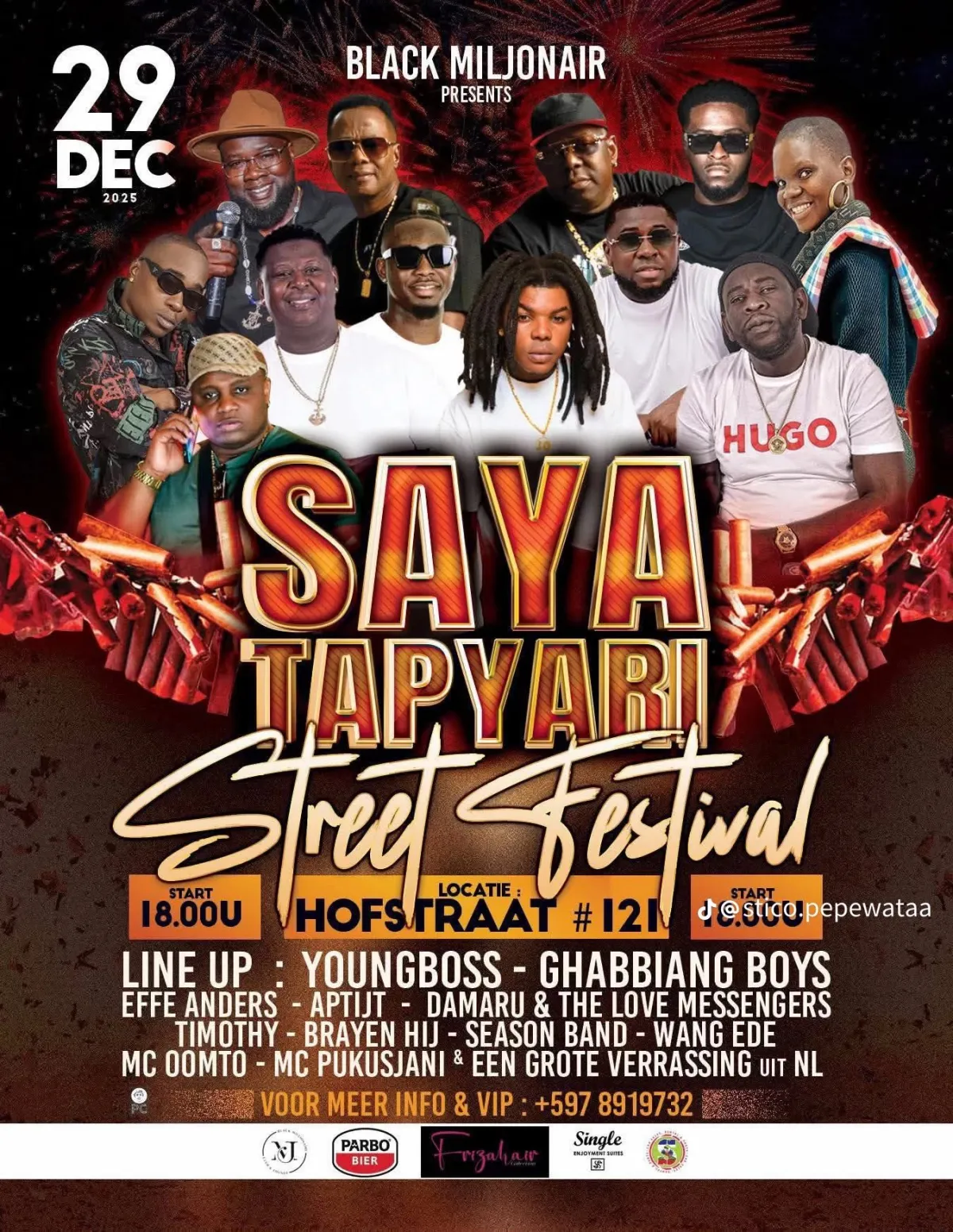 Flyer of Saya Tapyari Street Festival at Hofstraat #121