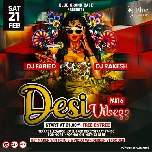 Flyer of Desi Vibez Part 6 at Blue Grand Café