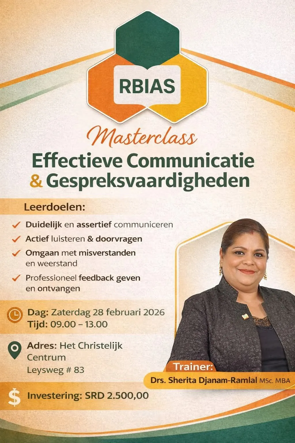 Flyer of Masterclass Effectieve Communicatie & Gespreksvaardigheden at Het Christelijk Centrum