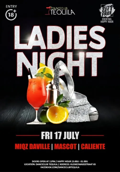 Flyer of LADIES NIGHT at Danceclub Tequila