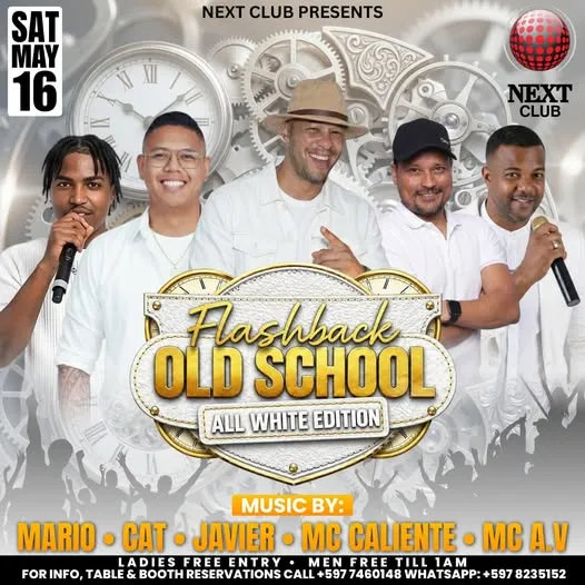 Flyer van Flashback Old School - All White Edition bij Next Club