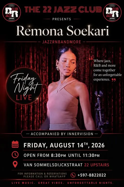 Flyer van Friday Night Live bij The 22 Jazz Club