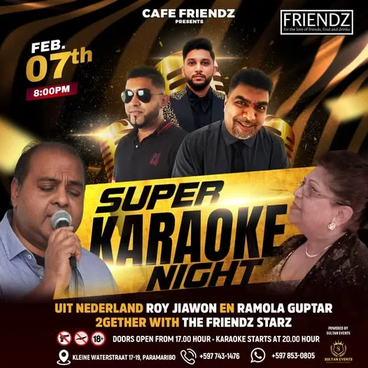 Flyer of Super Karaoke Night at Cafe Friendz
