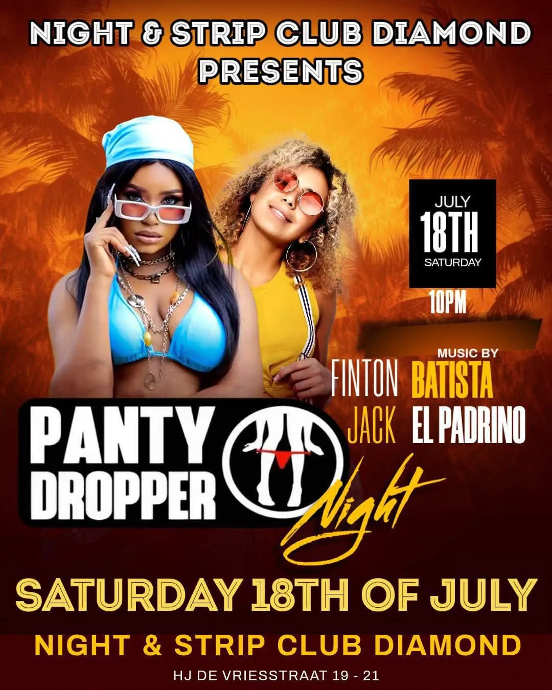 Flyer of PANTY DROPPER Night at Night & Strip Club Diamond