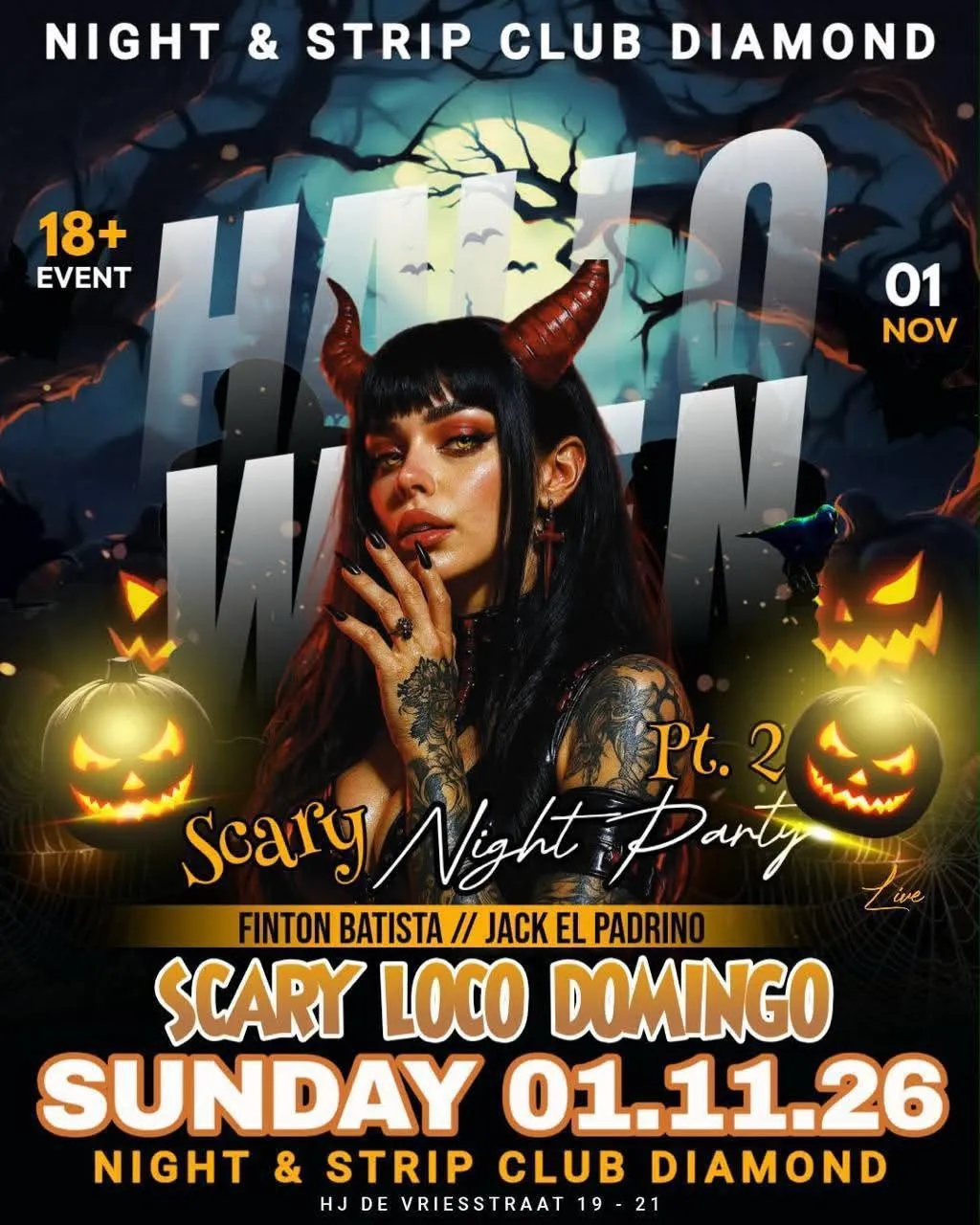 Flyer van Halloween Scary Night Party Pt. 2 bij Albina Waterkant