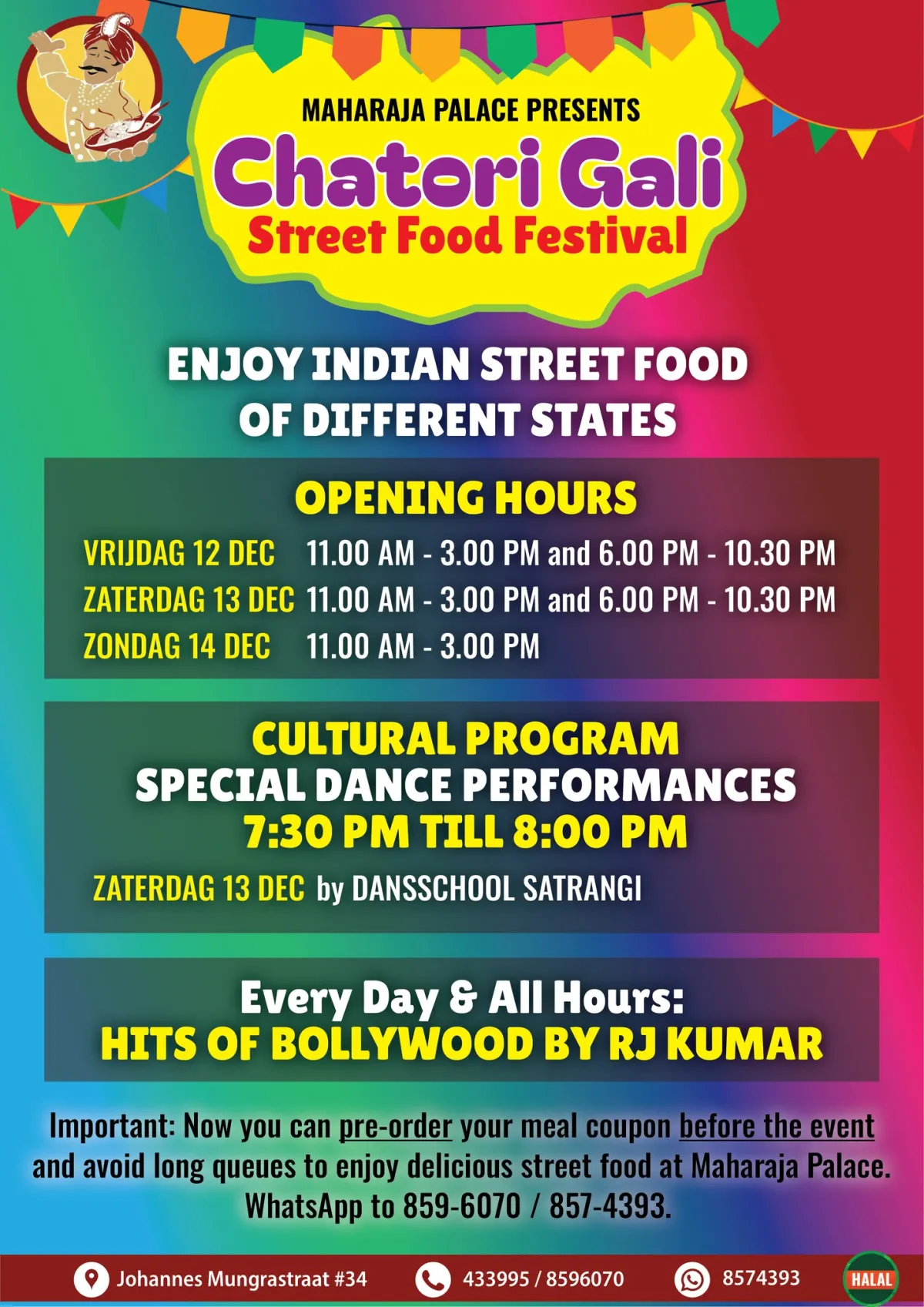 Flyer of Chatori Gali Street Food Festival at Maharaja Palace