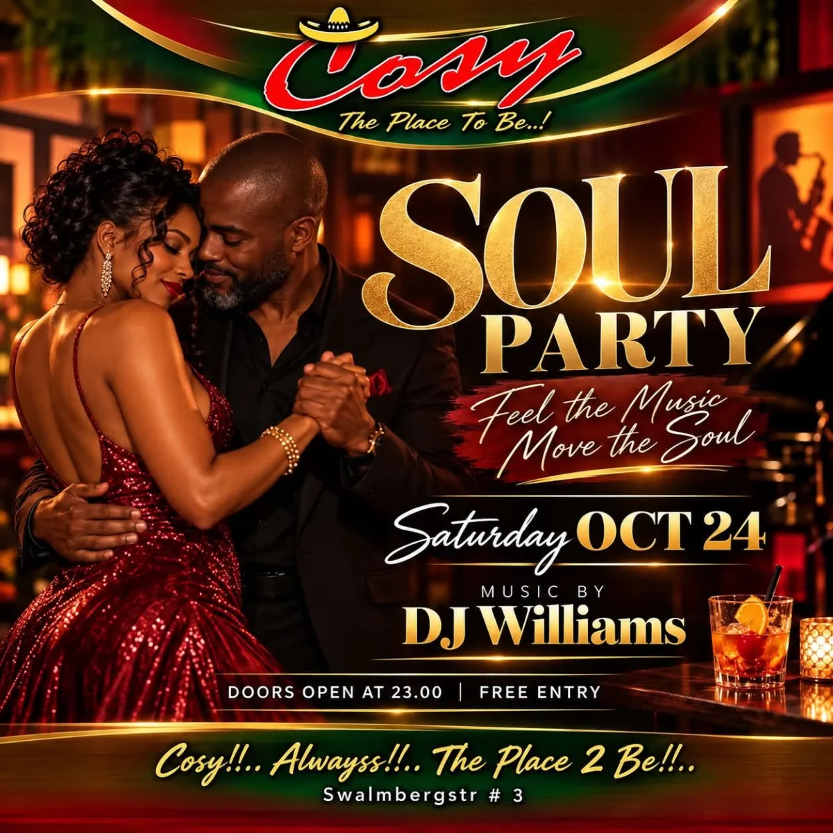 Flyer van SOUL PARTY bij Club Cosy
