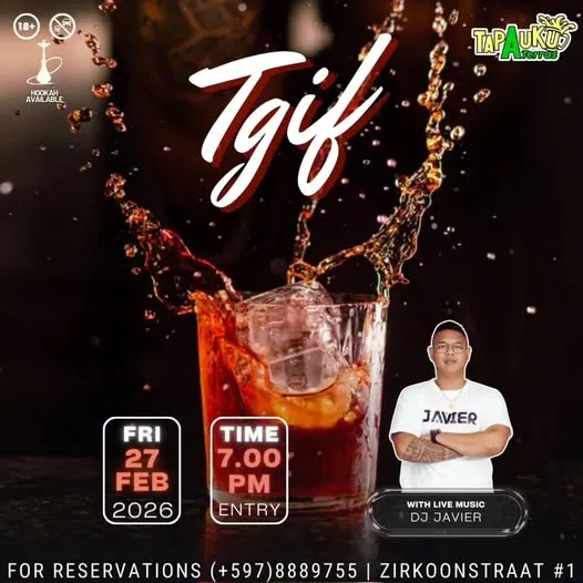 Flyer van Tgif bij Tap A Uku