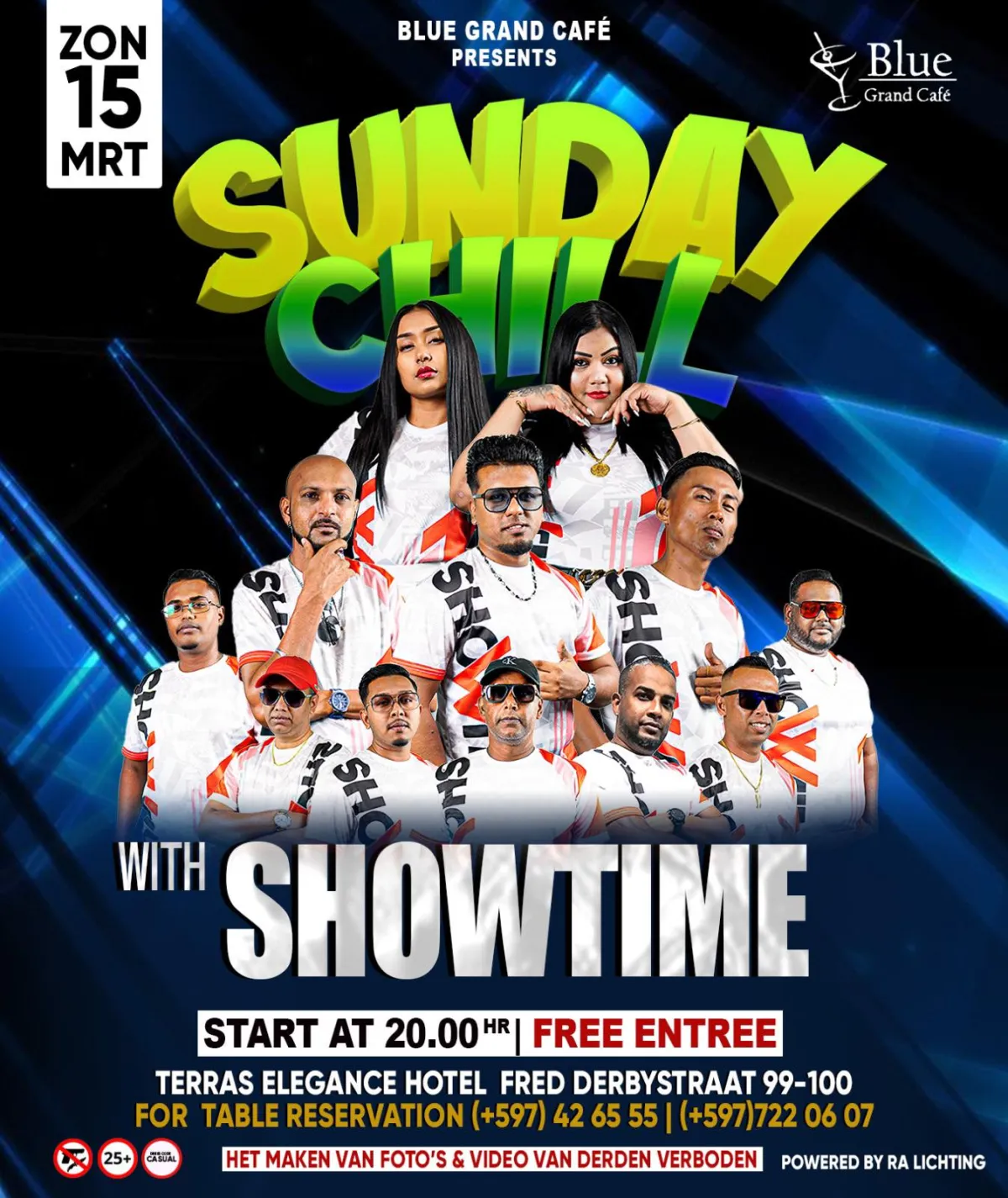 Flyer of SUNDAY CHILL at Blue Grand Café