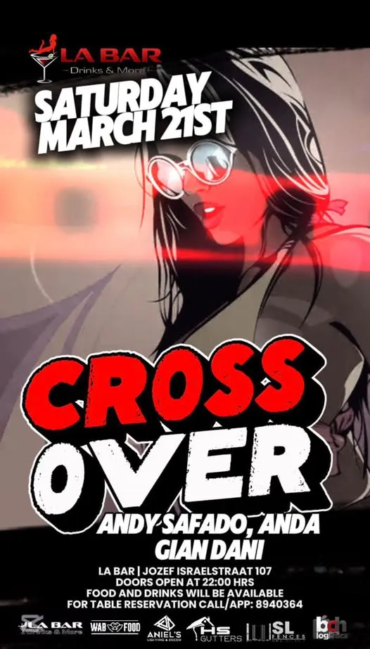 Flyer van CROSS OVER bij LA BAR