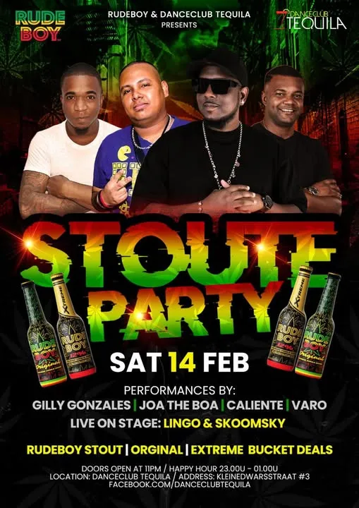 Flyer van Stoute Party bij Danceclub Tequila