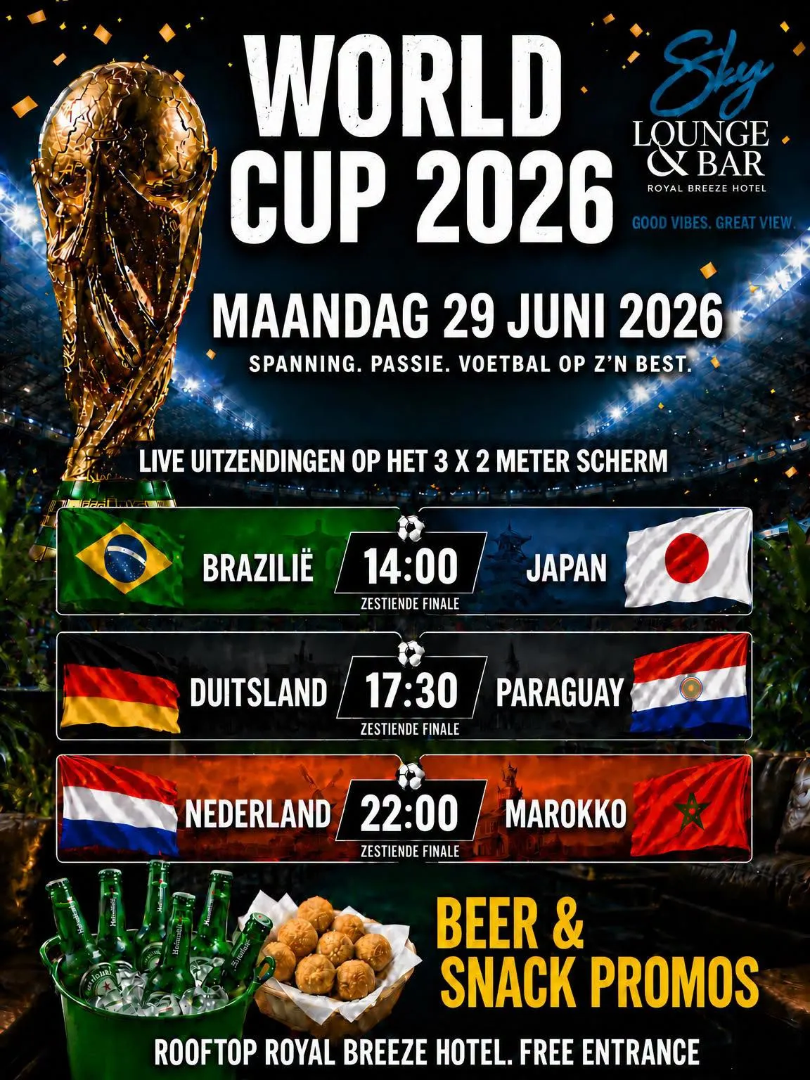 Flyer van WORLD CUP 2026 bij Sky Lounge & Bar