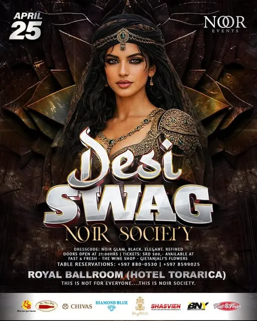Flyer van Desi Swag bij Ballroom Torarica