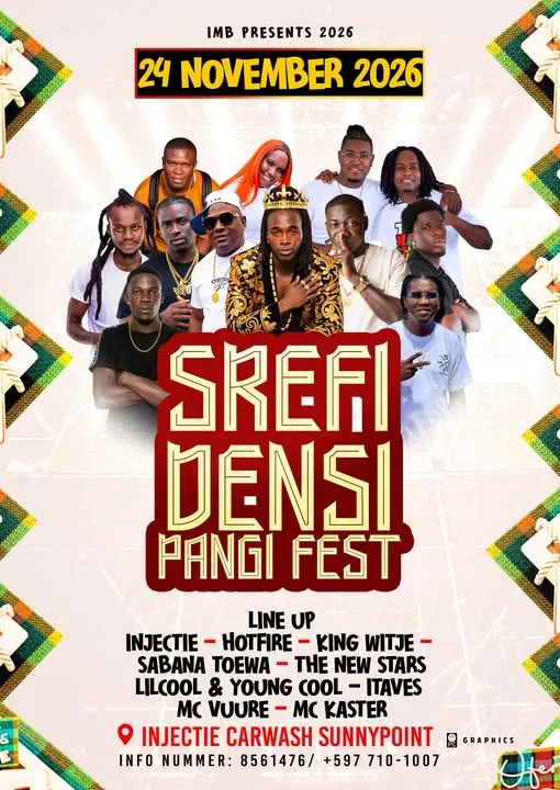 Flyer van Srefi Densi Pangi Fest bij Injectie Carwash Sunnypoint