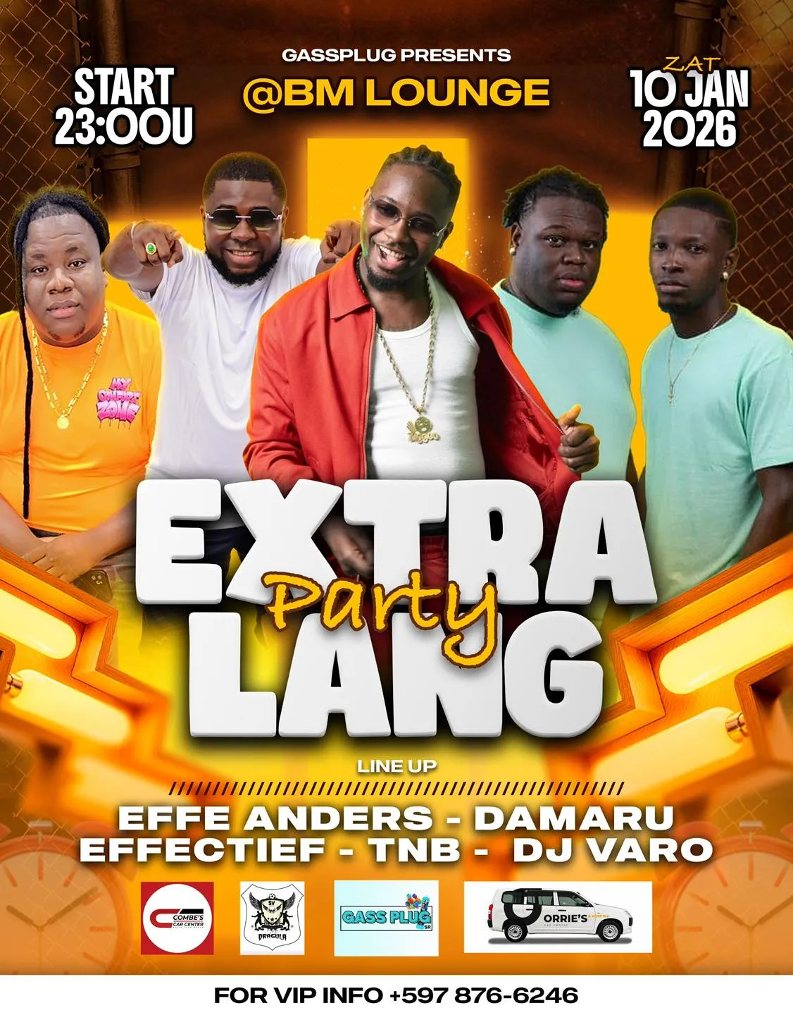 Flyer van Extra Party Lang bij BM Lounge