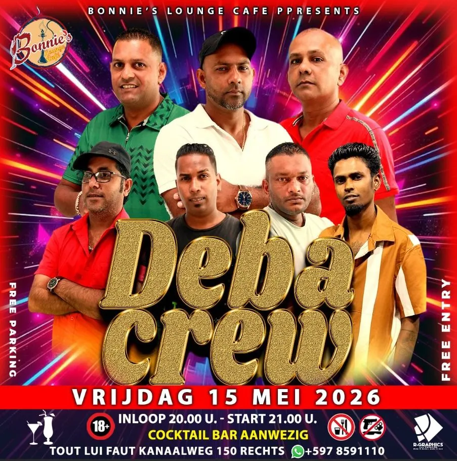 Flyer van Deba Crew bij Bonnie's Lounge Cafe