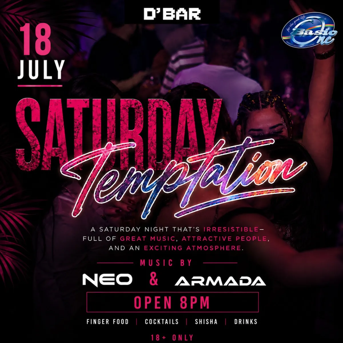 Flyer van SATURDAY Temptation bij D'Bar