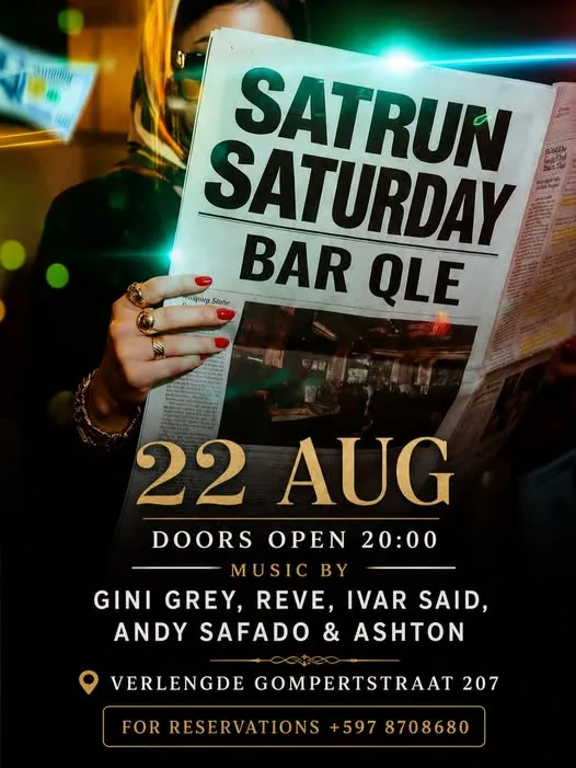 Flyer van SATURN SATURDAY bij QLE