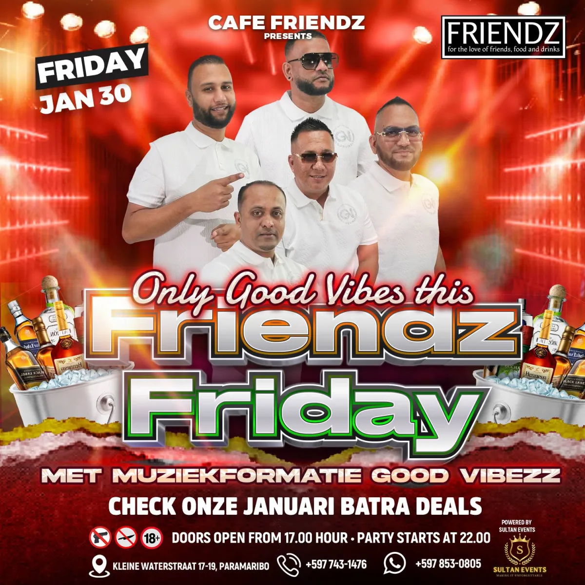 Flyer of Friendz Friday with Good Vibezz at Cafe Friendz