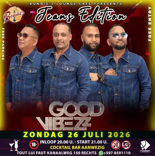 Flyer van Jeans Edition bij Bonnie's Lounge Cafe
