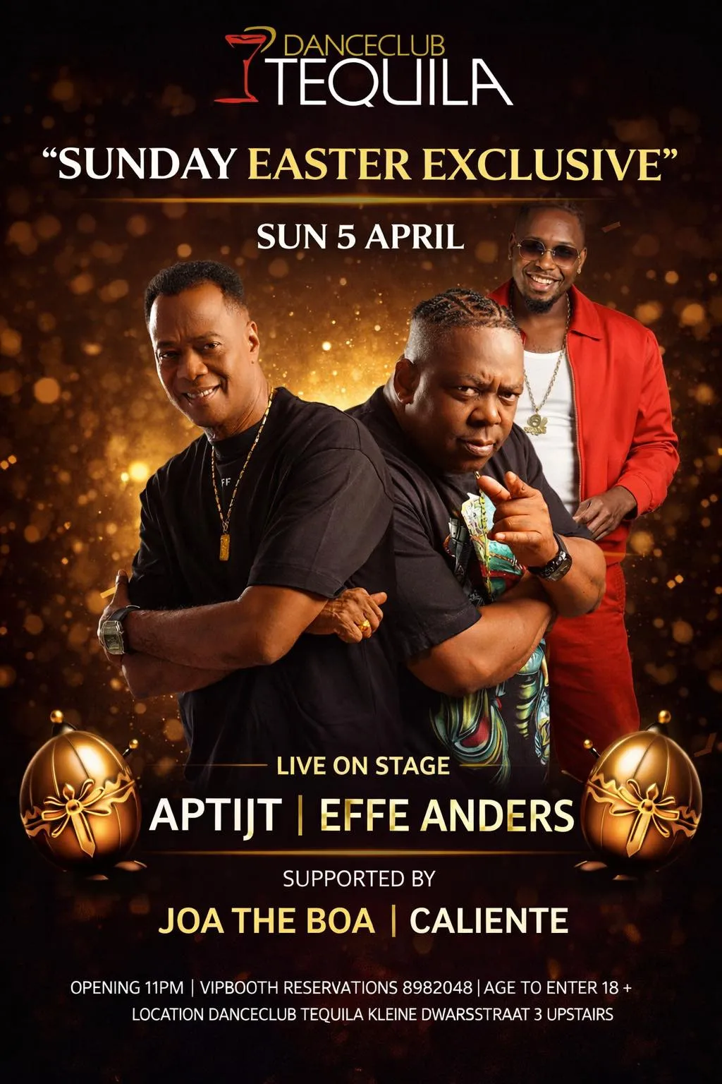 Flyer van SUNDAY EASTER EXCLUSIVE bij Danceclub Tequila