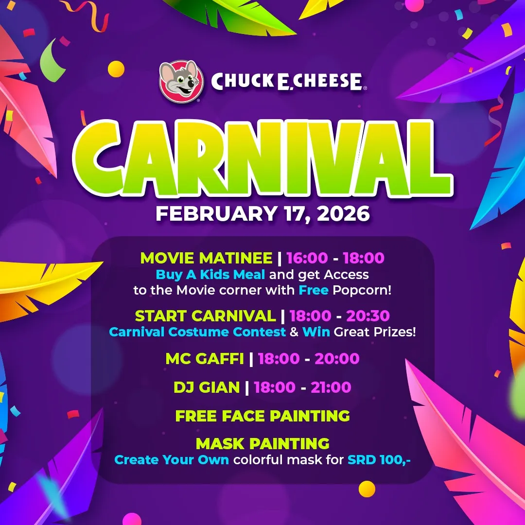Flyer van Carnival bij Chuck E. Cheese