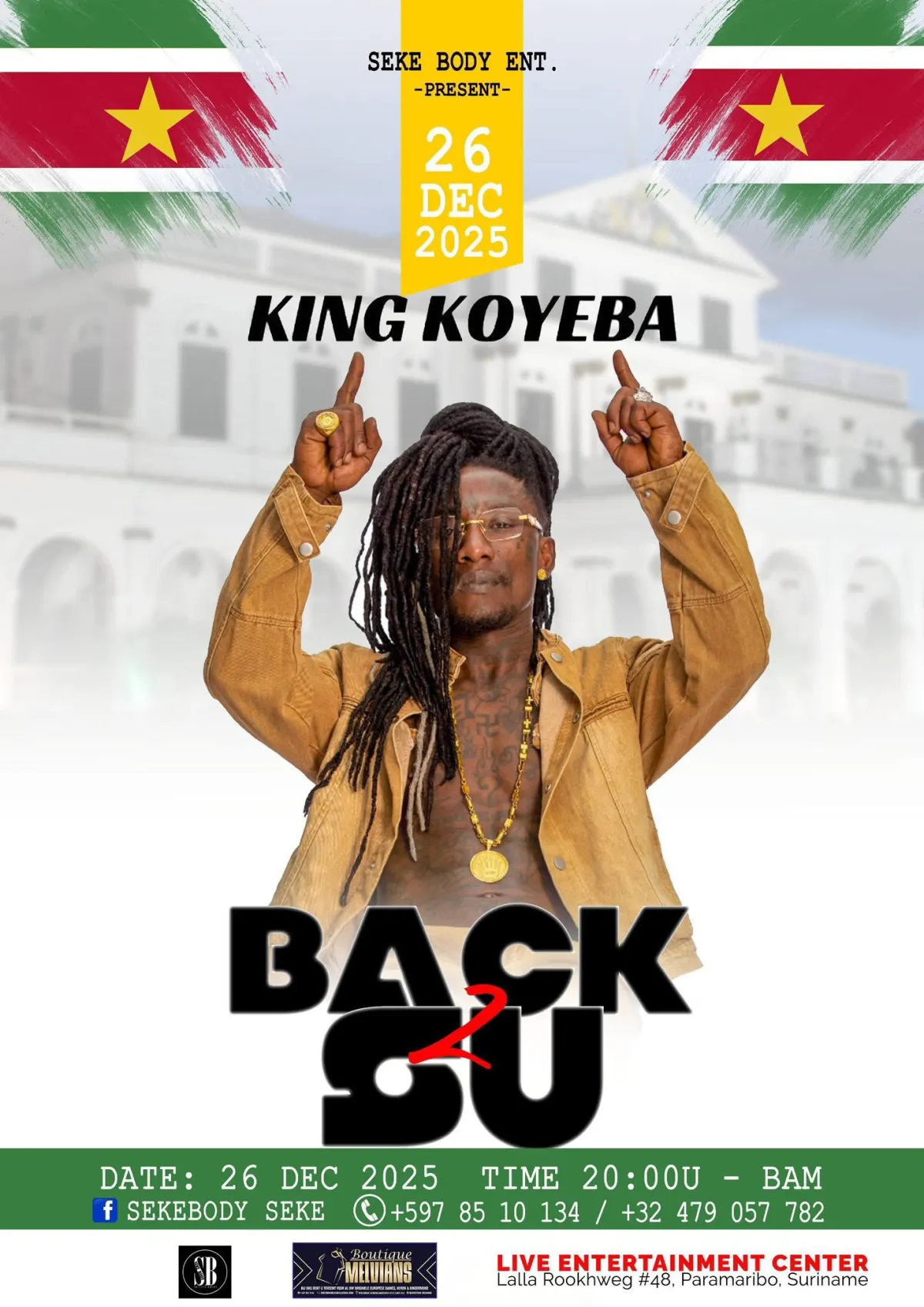 Flyer of King Koyeba Back 2 SU at Live Entertainment Center