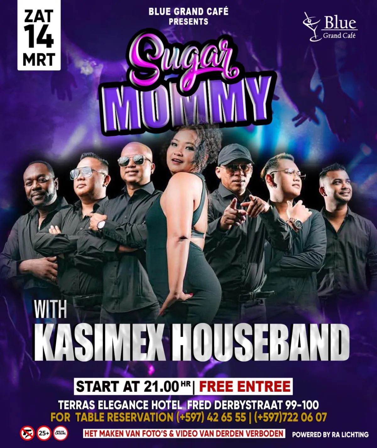 Flyer van Sugar Mommy bij Blue Grand Café
