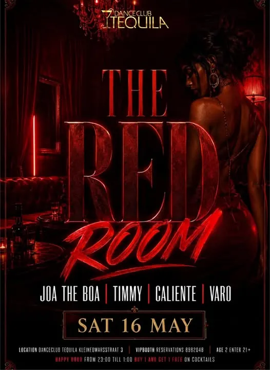 Flyer of THE RED ROOM at Danceclub Tequila