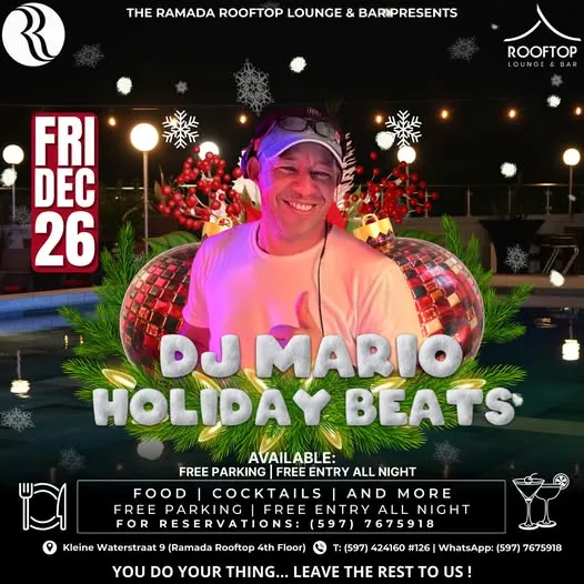 Flyer van Holiday Beats bij Ramada Rooftop