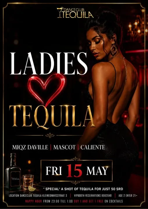 Flyer of LADIES ❤️ TEQUILA at Danceclub Tequila