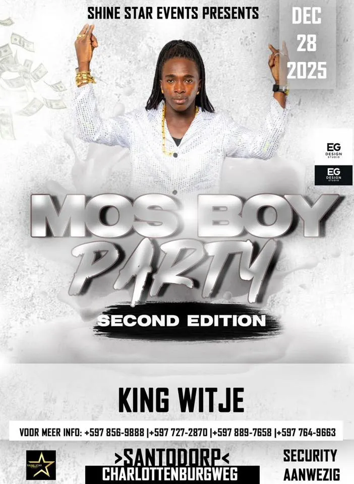 Flyer of Mos Boy Party at Santodorp