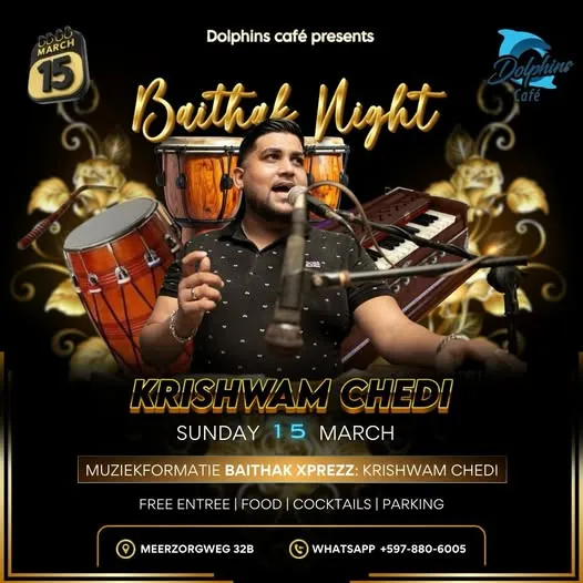 Flyer van Baitak Night bij Dolphins Café