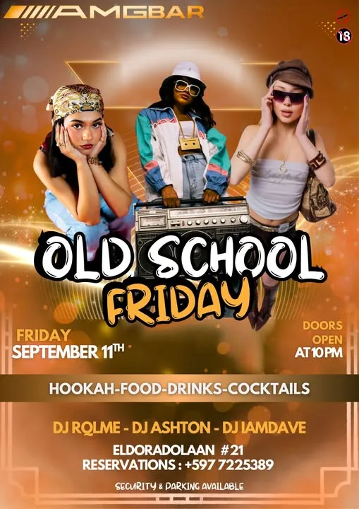 Flyer van OLD SCHOOL FRIDAY bij AMG Bar