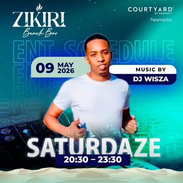 Flyer van SATURDAZE bij Zikiri Beach Bar