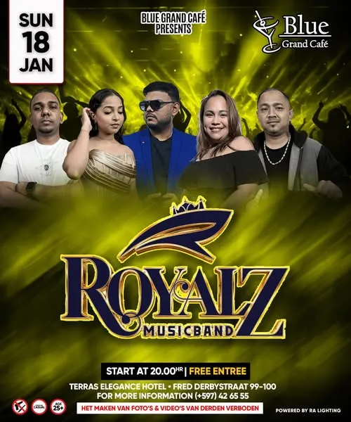 Flyer of Royalz Musicband at Blue Grand Café