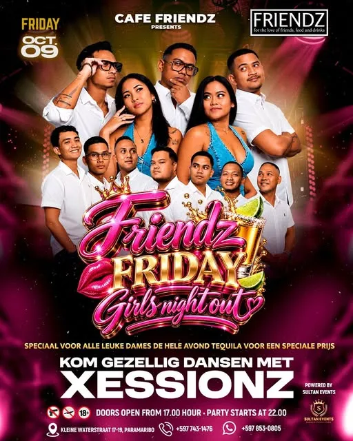 Flyer van Friendz Friday - Girls Night Out bij Cafe Friendz