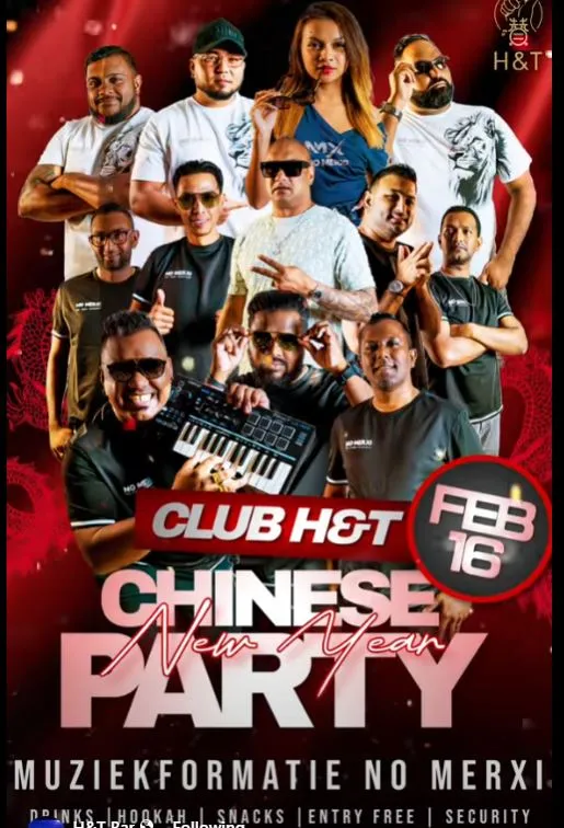 Flyer of Chinese New Year Party at Club H&T
