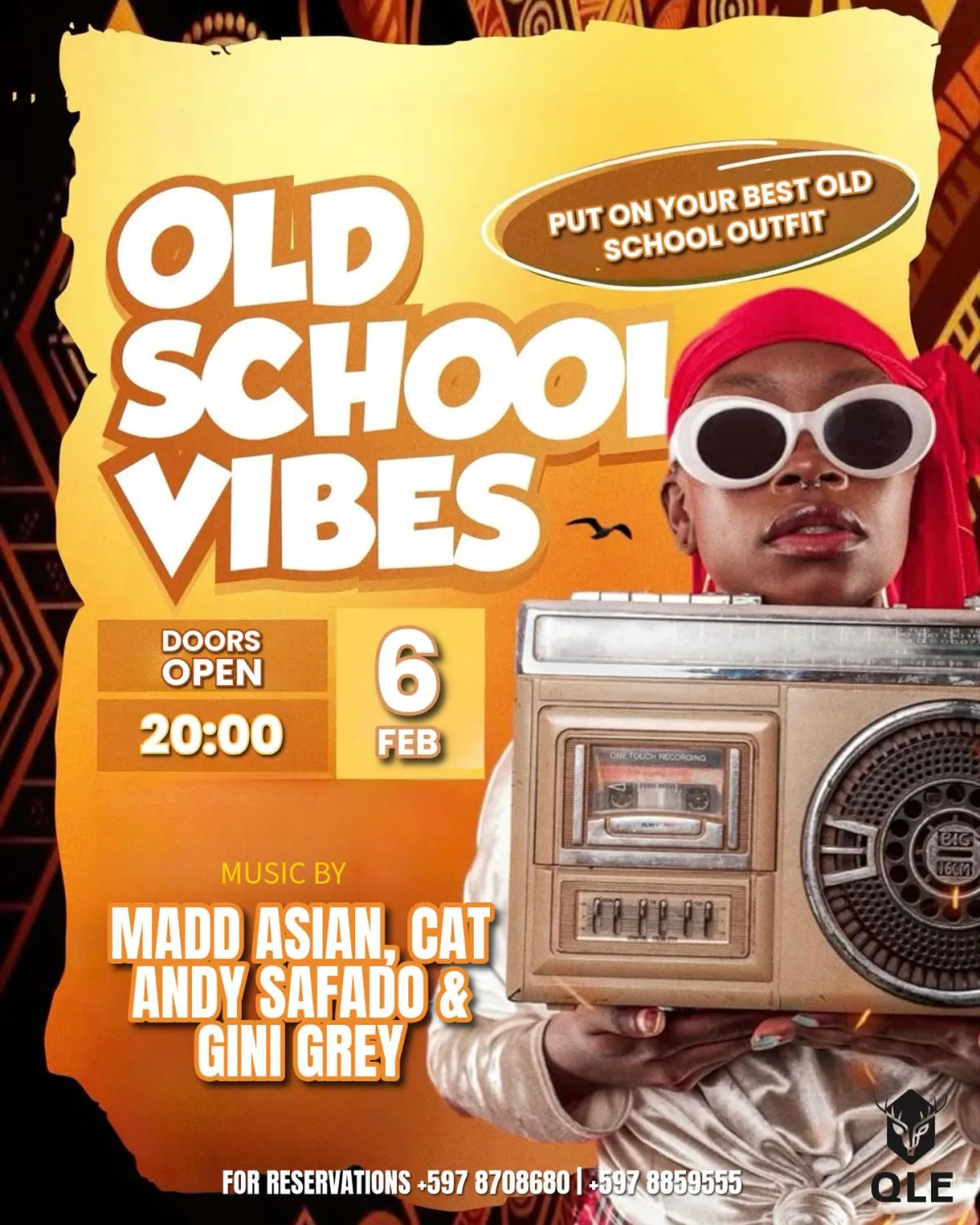 Flyer van Old School Vibes bij QLE