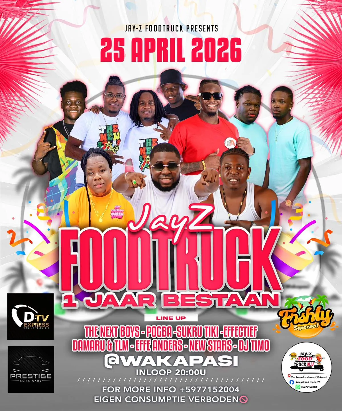 Flyer of Jay-Z Foodtruck 1 Jaar Bestaan at Waka Pasi