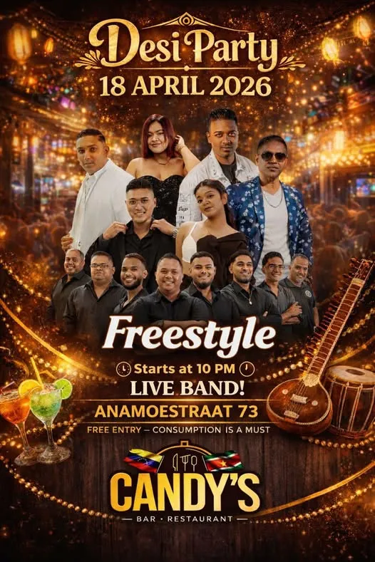 Flyer of Desi Party at Candy’s Bar & Restaurant