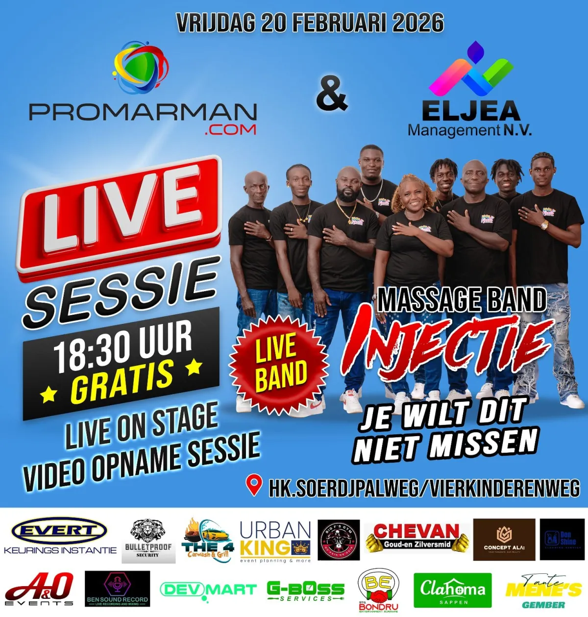 Flyer of Live Sessie at HK. Soerdjpalweg/Vierkinderenweg