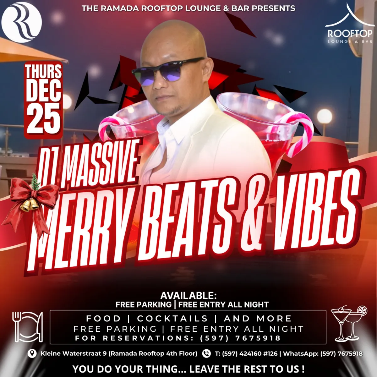 Flyer of Merry Beats & Vibes at Ramada Rooftop