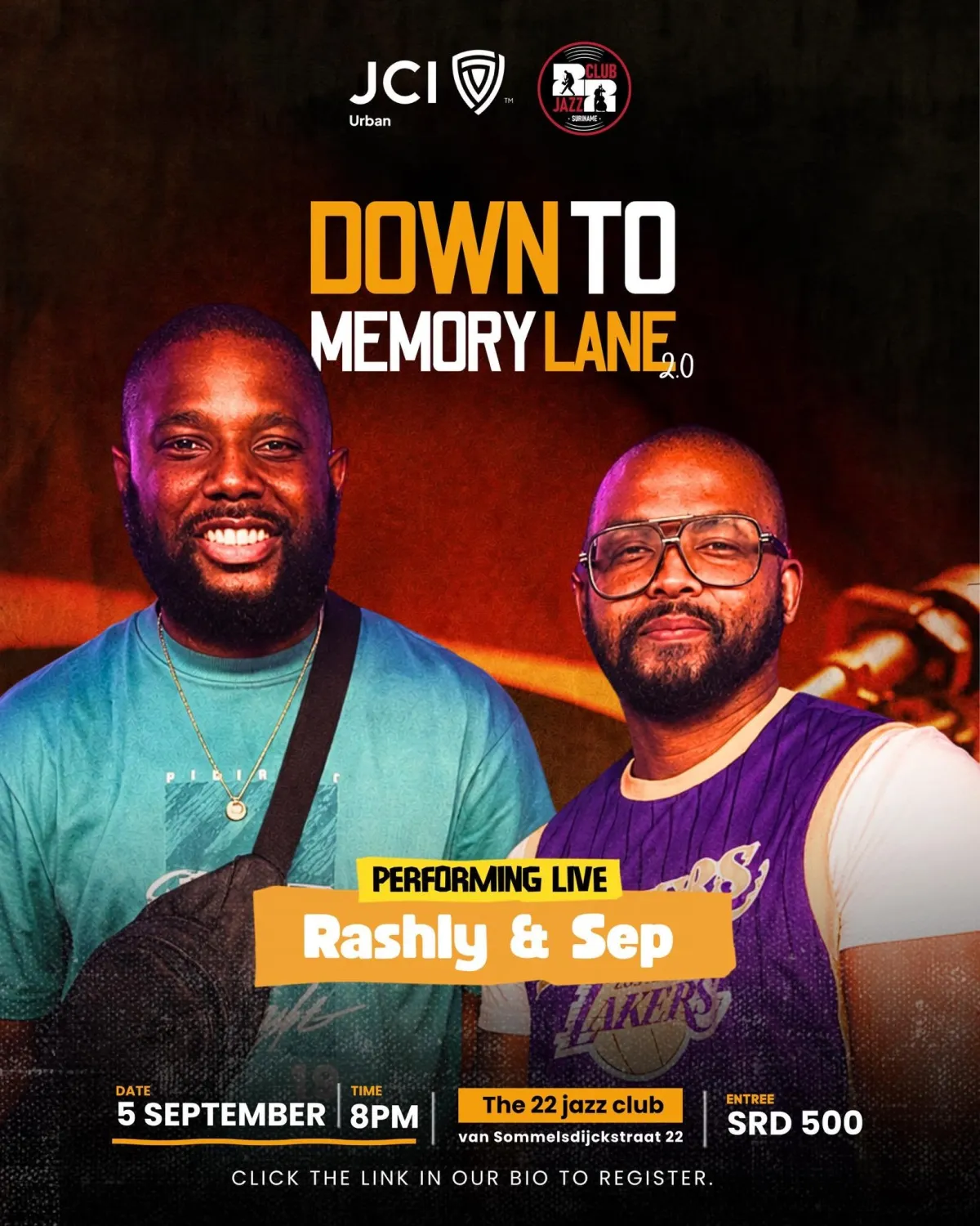 Flyer of DOWN TO MEMORY LANE 2.0 at The 22 Jazz Club