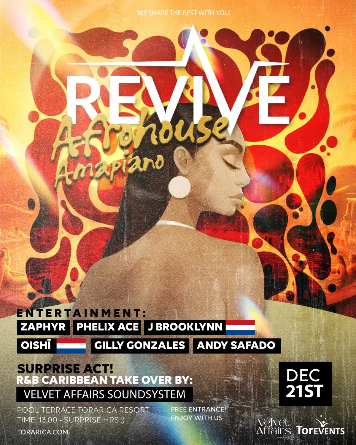 Flyer van Revive Afrohouse Amapiano bij Torarica