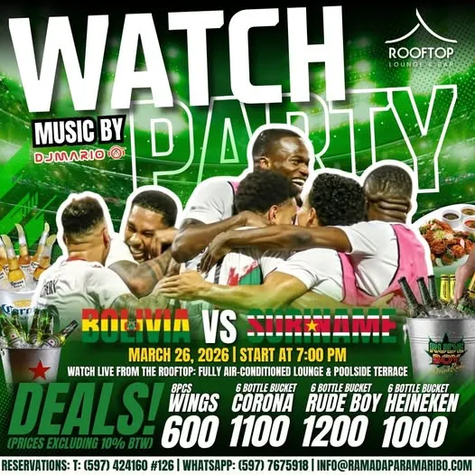 Flyer van WATCH PARTY bij Ramada Rooftop