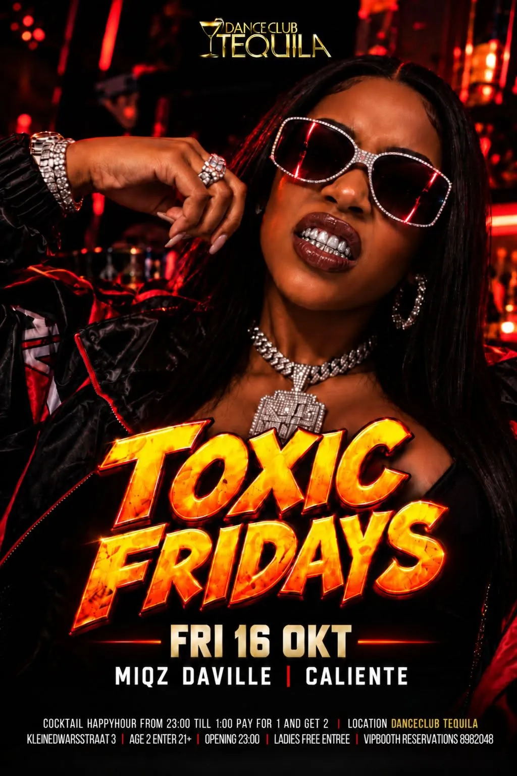 Flyer van TOXIC FRIDAYS bij Danceclub Tequila