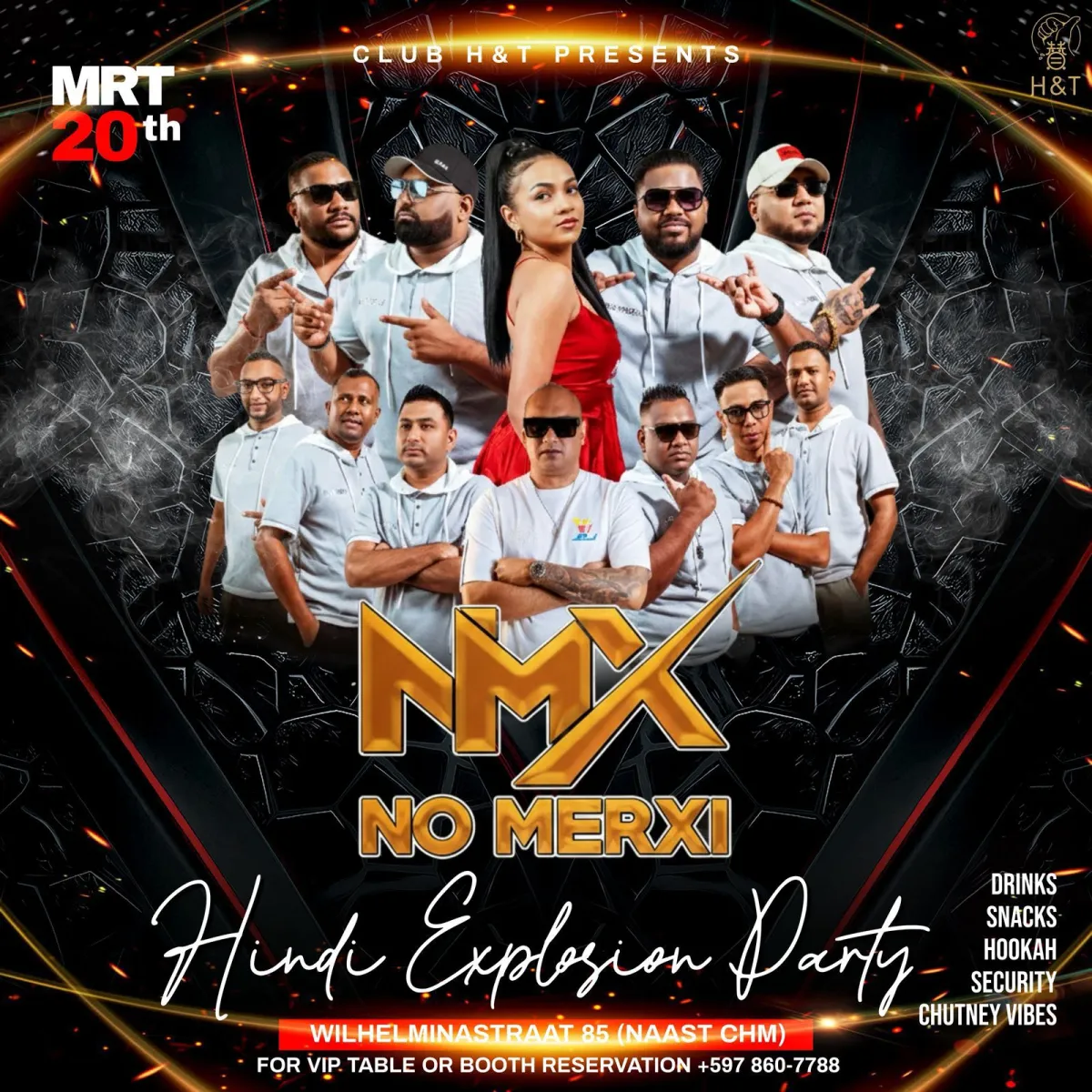 Flyer van Hindi Explosion Party bij Club H&T