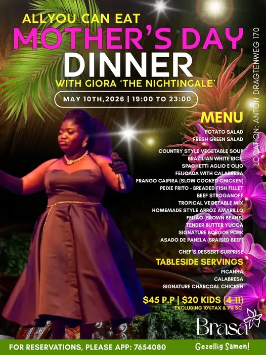 Flyer van ALL YOU CAN EAT MOTHER'S DAY DINNER bij BRASA