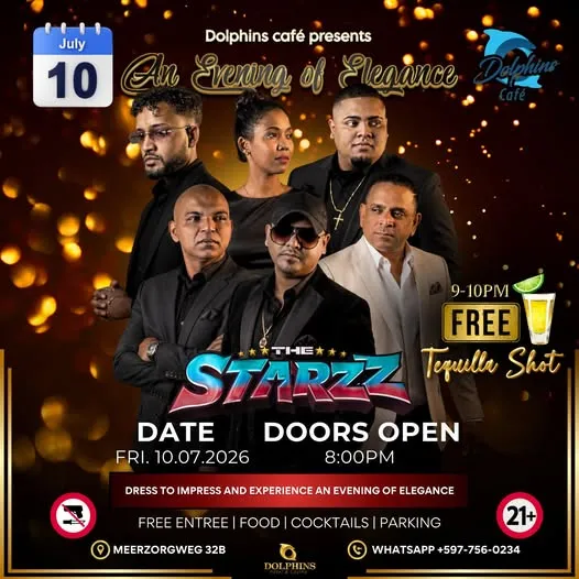 Flyer of An Evening of Elegance at Dolphins Café